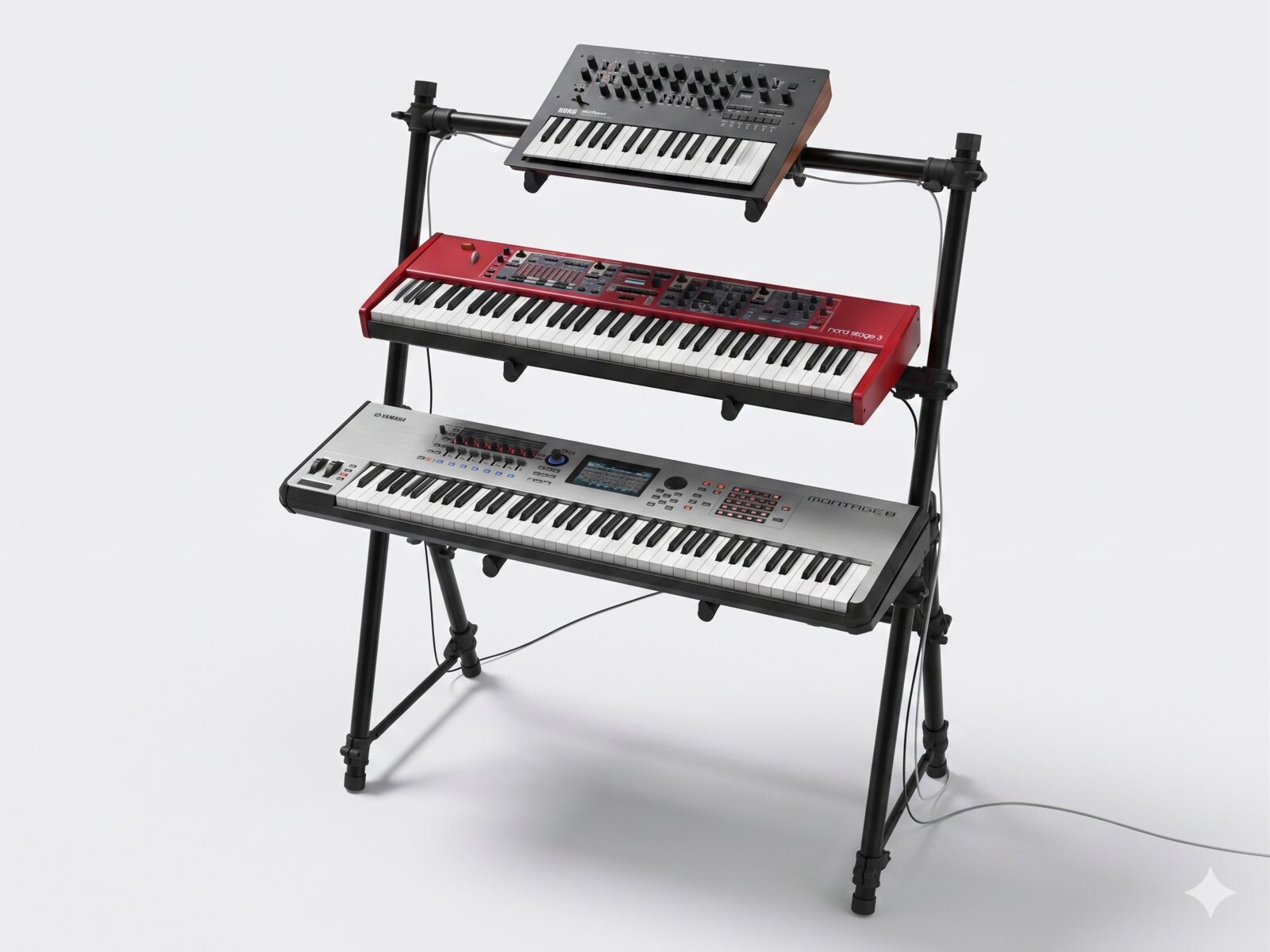 Soporte de teclado para 3 teclados Rackear modelo RT3 — Rackear